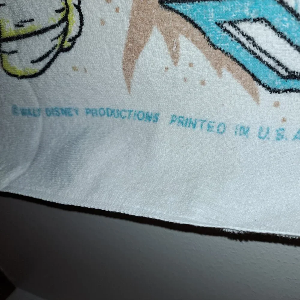 Vintage Minnie Mouse Franco Walt Disney Productions USA Printed Beach Towel